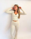 The Muse Flare Legging — Buttercream